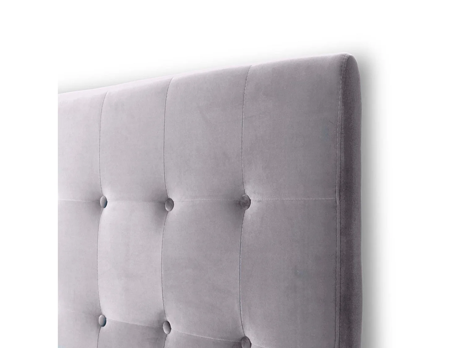 Tête de lit capitonnée Premium Velours 180cm Gris Argent