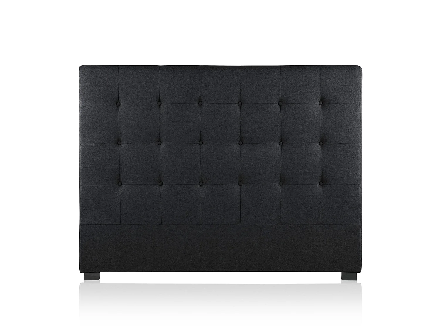 Tête de lit capitonnée Premium Tissu 160cm Noir