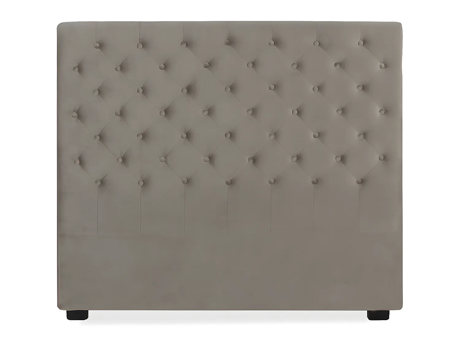 Tête de lit capitonnée Constance 140cm Velours Taupe