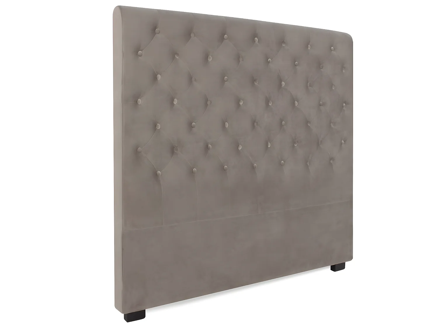 Tête de lit capitonnée Constance 140cm Velours Taupe