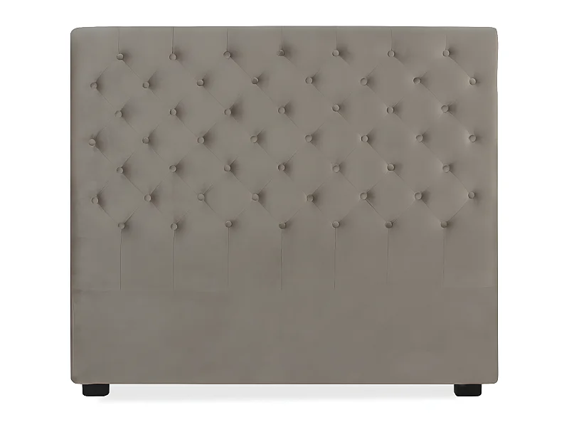 Tête de lit capitonnée Constance 140cm Velours Taupe