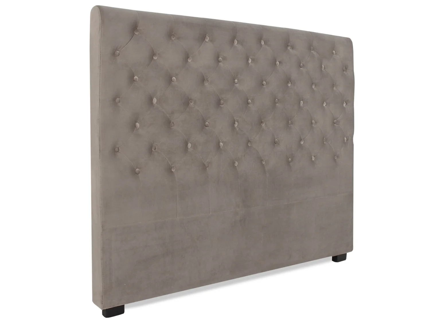 Tête de lit capitonnée Constance 160cm Velours Taupe