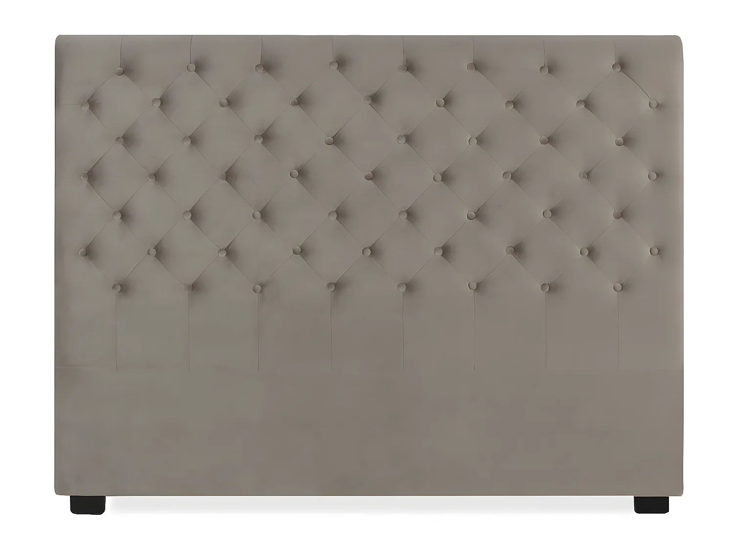 Tête de lit capitonnée Constance 160cm Velours Taupe