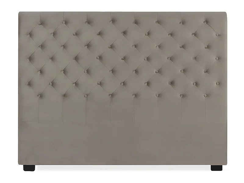 Tête de lit capitonnée Constance 160cm Velours Taupe