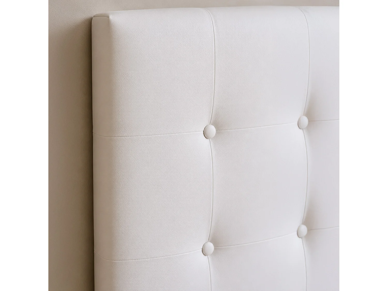 Tête de lit capitonnée Premium 90cm Blanc