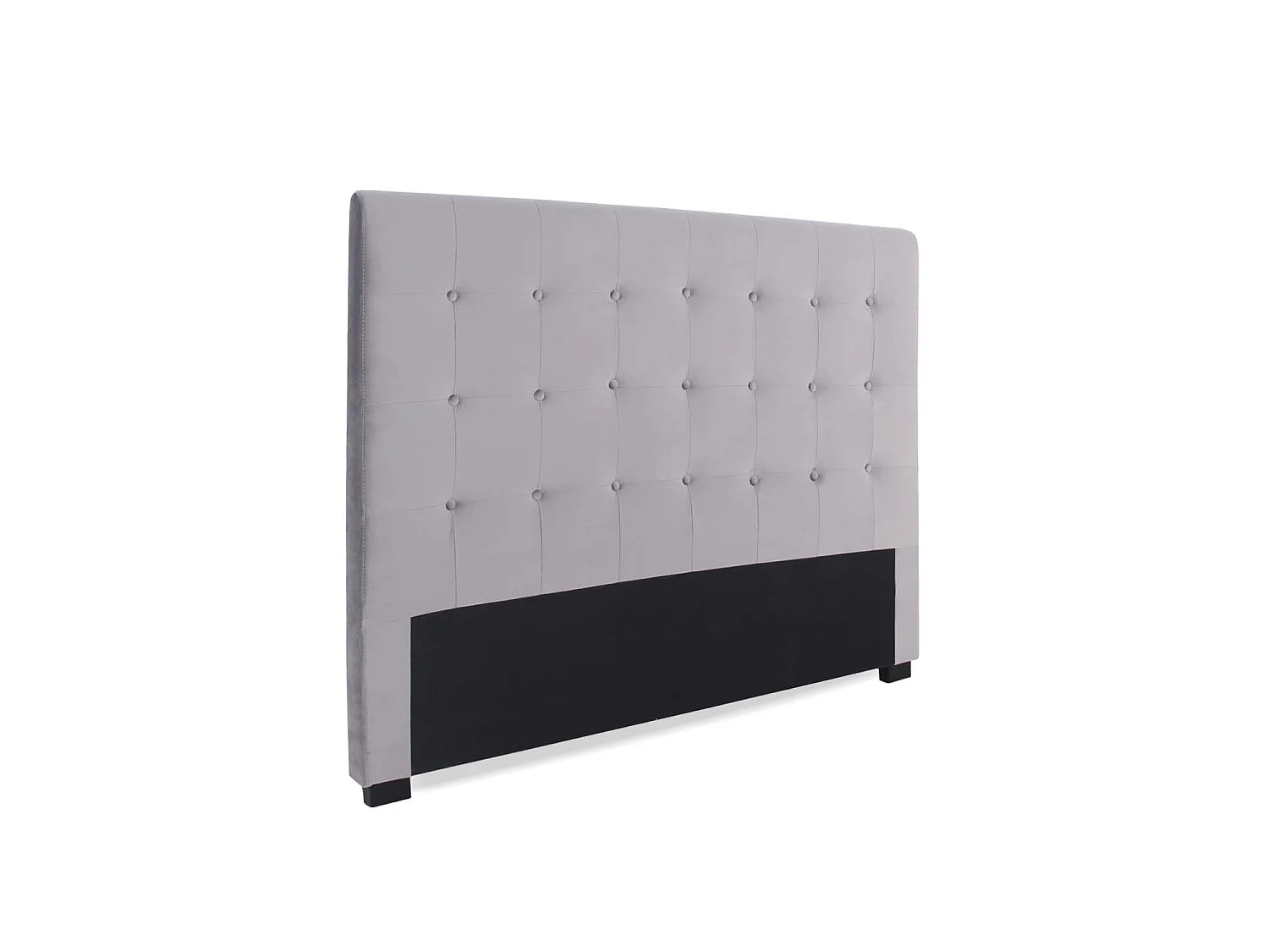 Tête de lit capitonnée Premium Velours 160cm Gris Argent