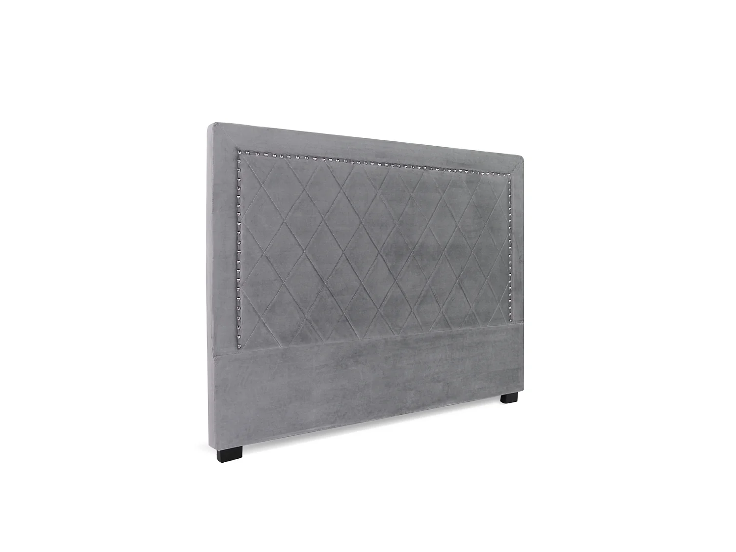 Tête de lit Nolwen Velours Gris Argent 160cm