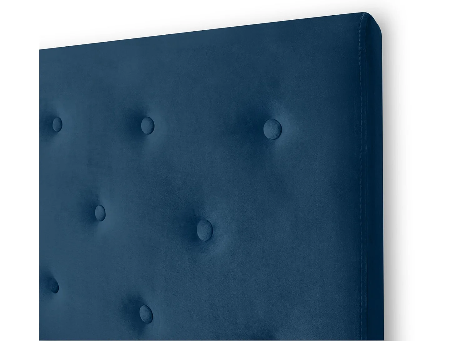 Tête de lit capitonnée Théa 160cm Velours Bleu Foncé