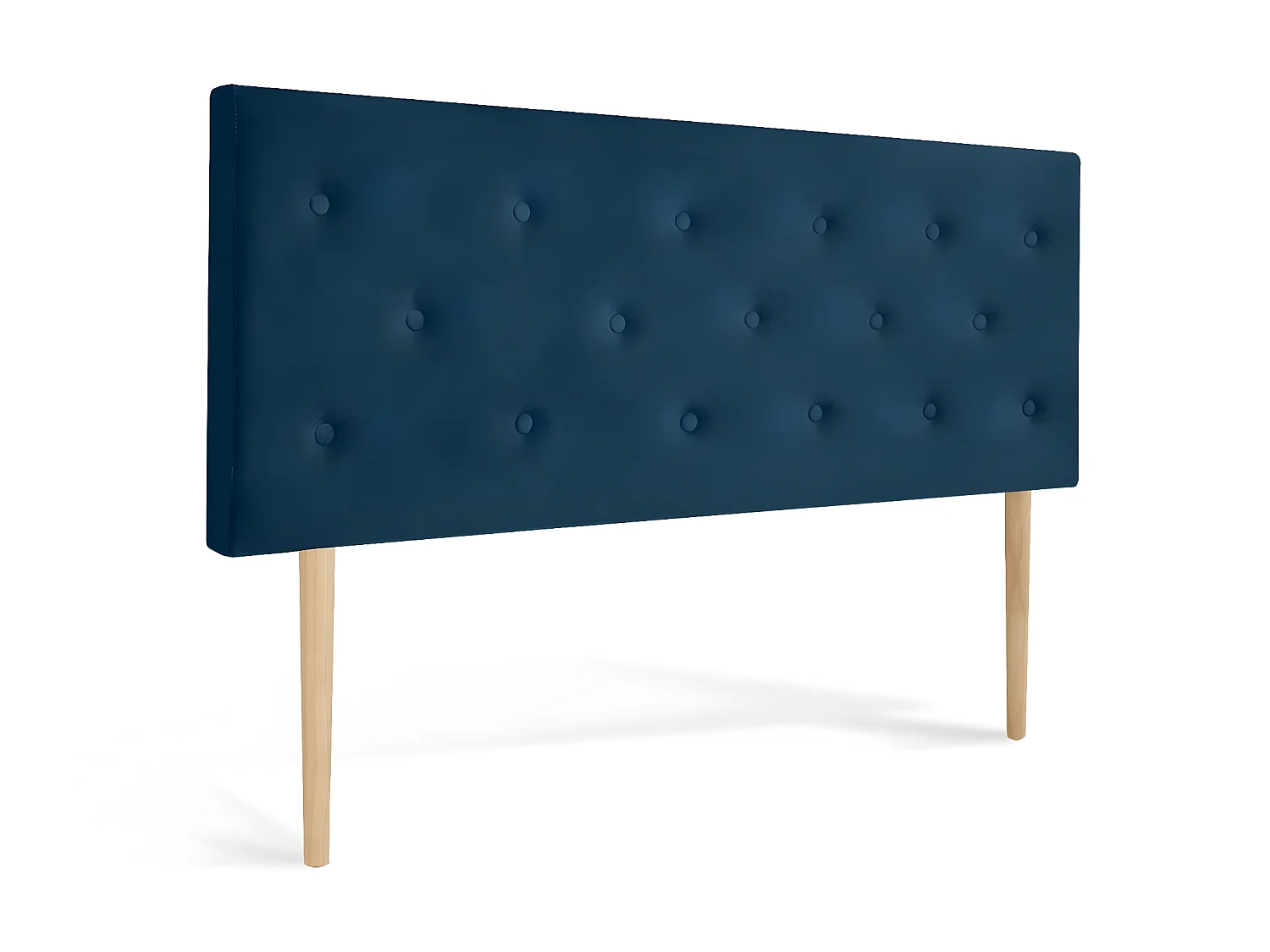 Tête de lit capitonnée Théa 160cm Velours Bleu Foncé