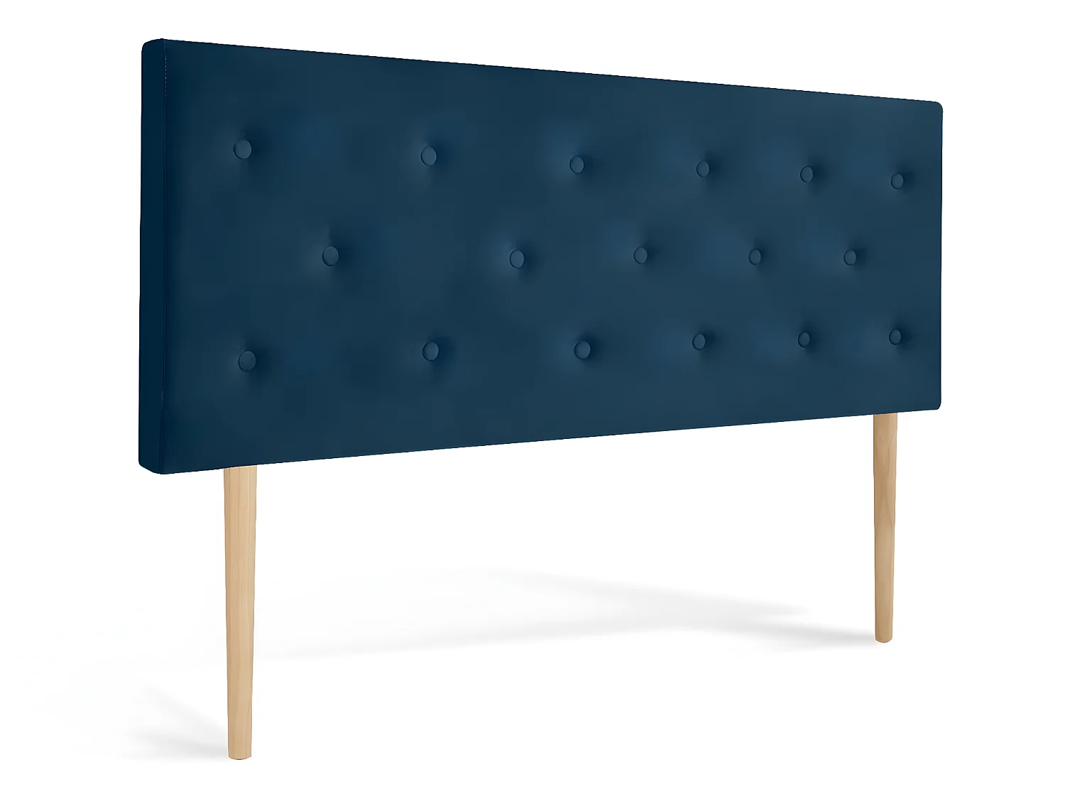 Tête de lit capitonnée Théa 160cm Velours Bleu Foncé