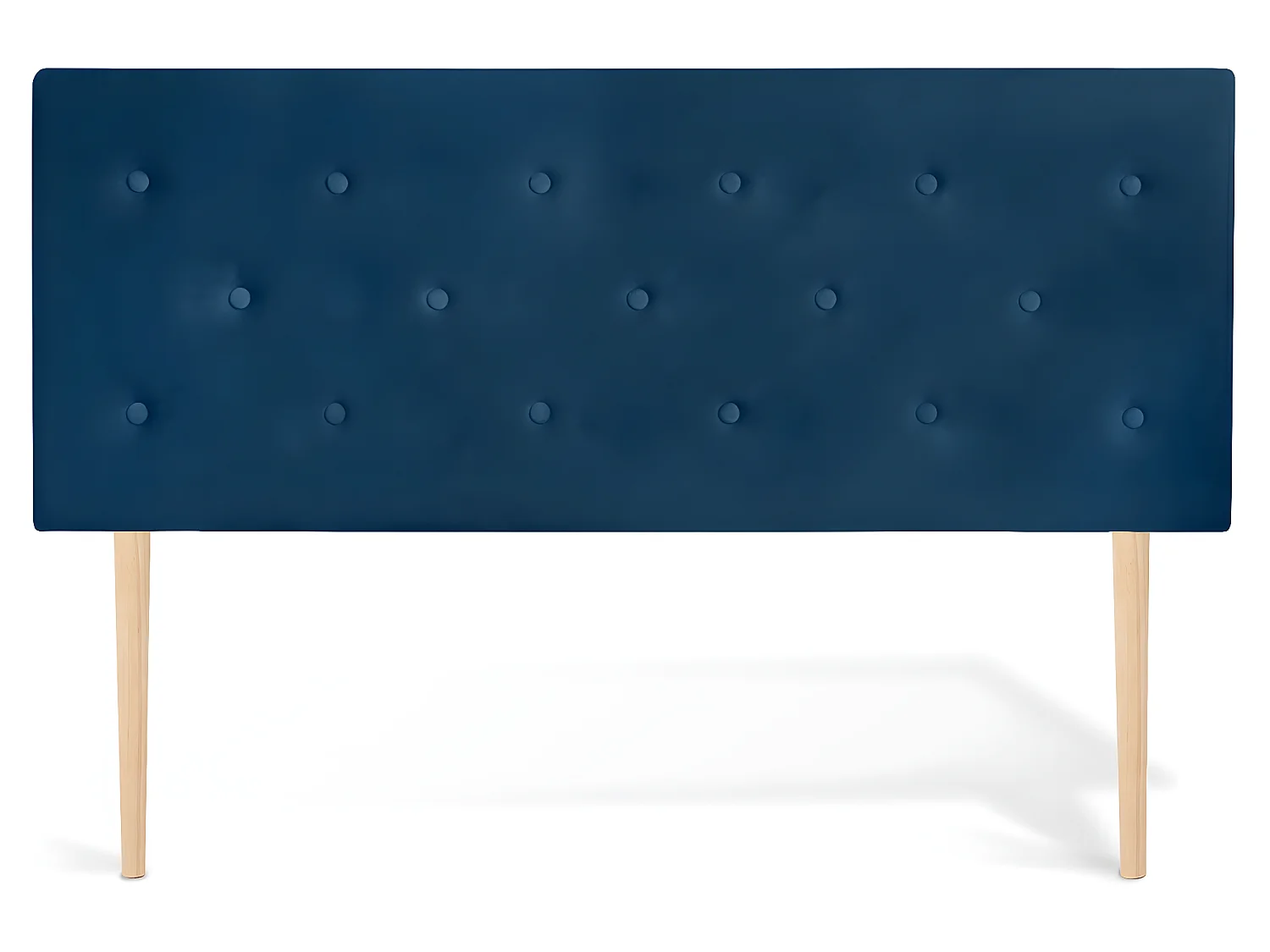 Tête de lit capitonnée Théa 160cm Velours Bleu Foncé