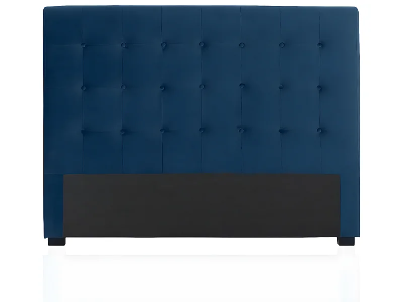 Tête de lit capitonnée Premium Velours 160cm Bleu