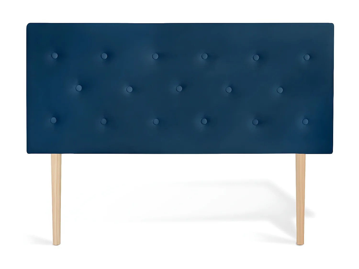 Tête de lit capitonnée Théa 140cm Velours Bleu foncé
