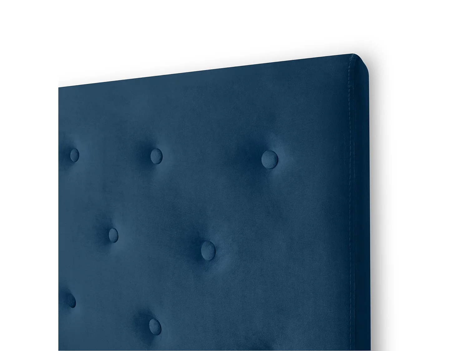 Tête de lit capitonnée Théa 140cm Velours Bleu foncé