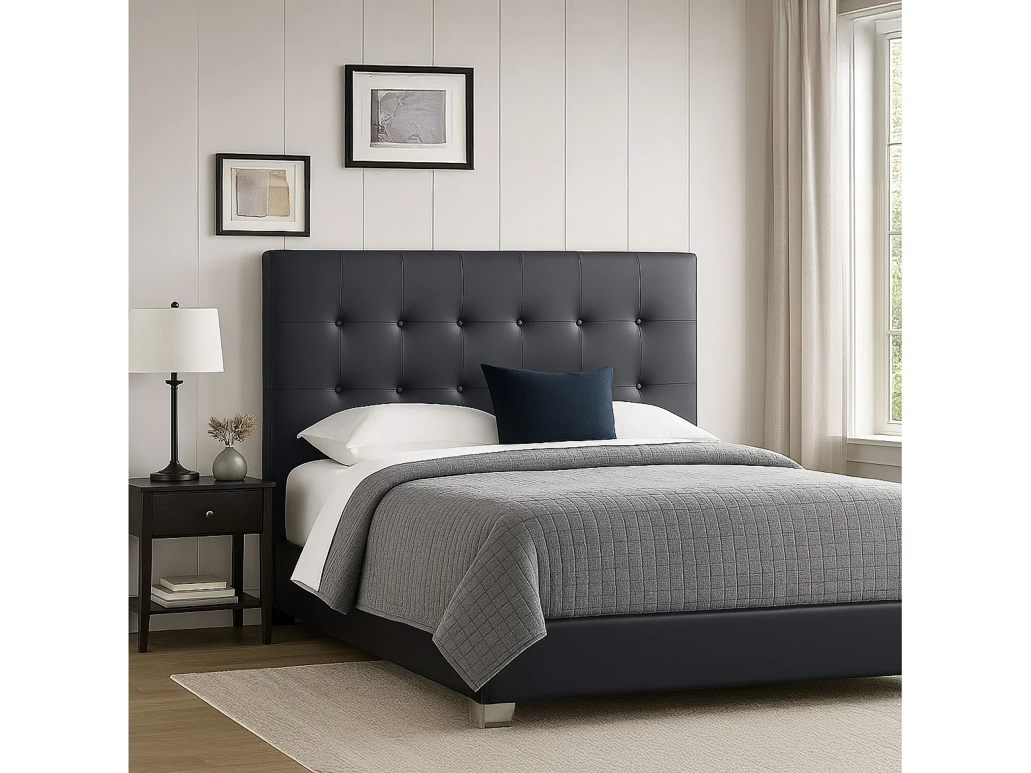 Tête de lit capitonnée Premium 160cm Noir