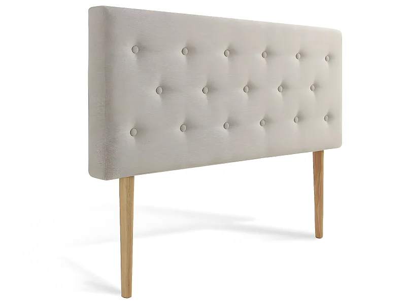Tête de lit capitonnée Théa 140cm Tissu Beige