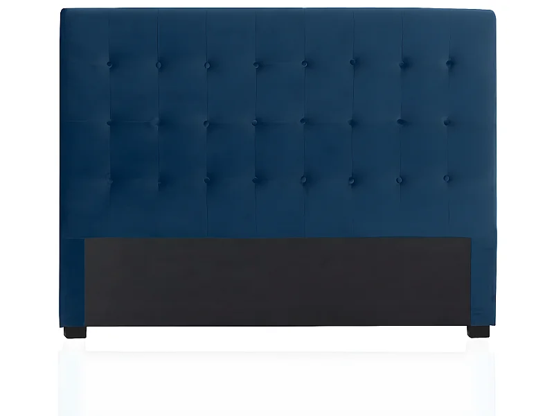 Tête de lit capitonnée Premium Velours 180cm Bleu