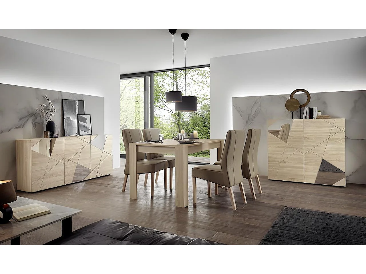 Salle à manger VITTORIA chêne Sonoma - SANS Buffet