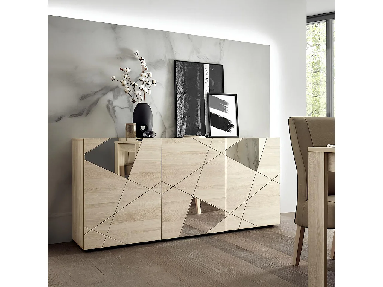 Salle à manger VITTORIA chêne Sonoma - SANS Buffet