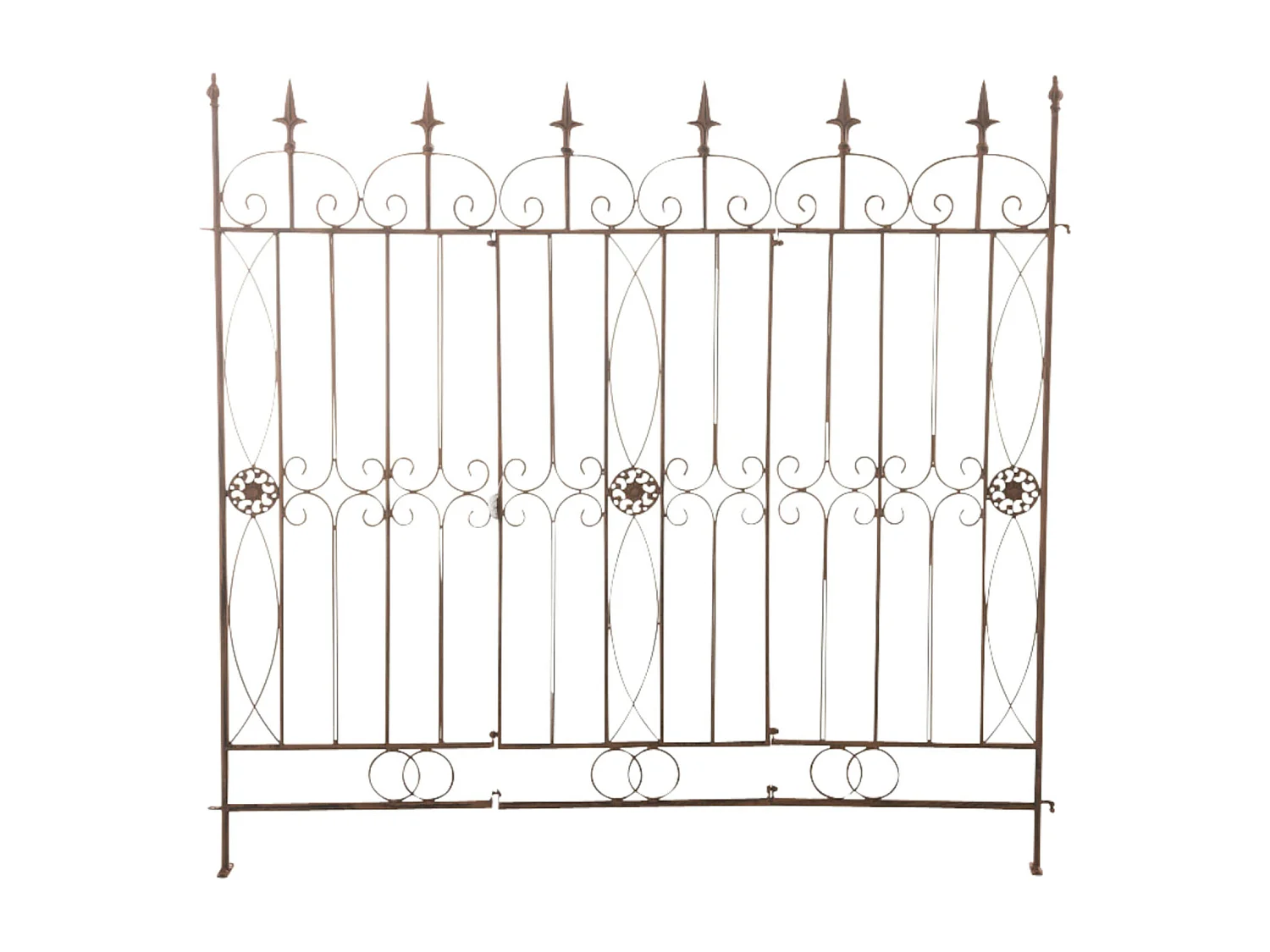 Lot de 4  Clôture de jardin - Métal & Antique clair - Marron antique - Mangold