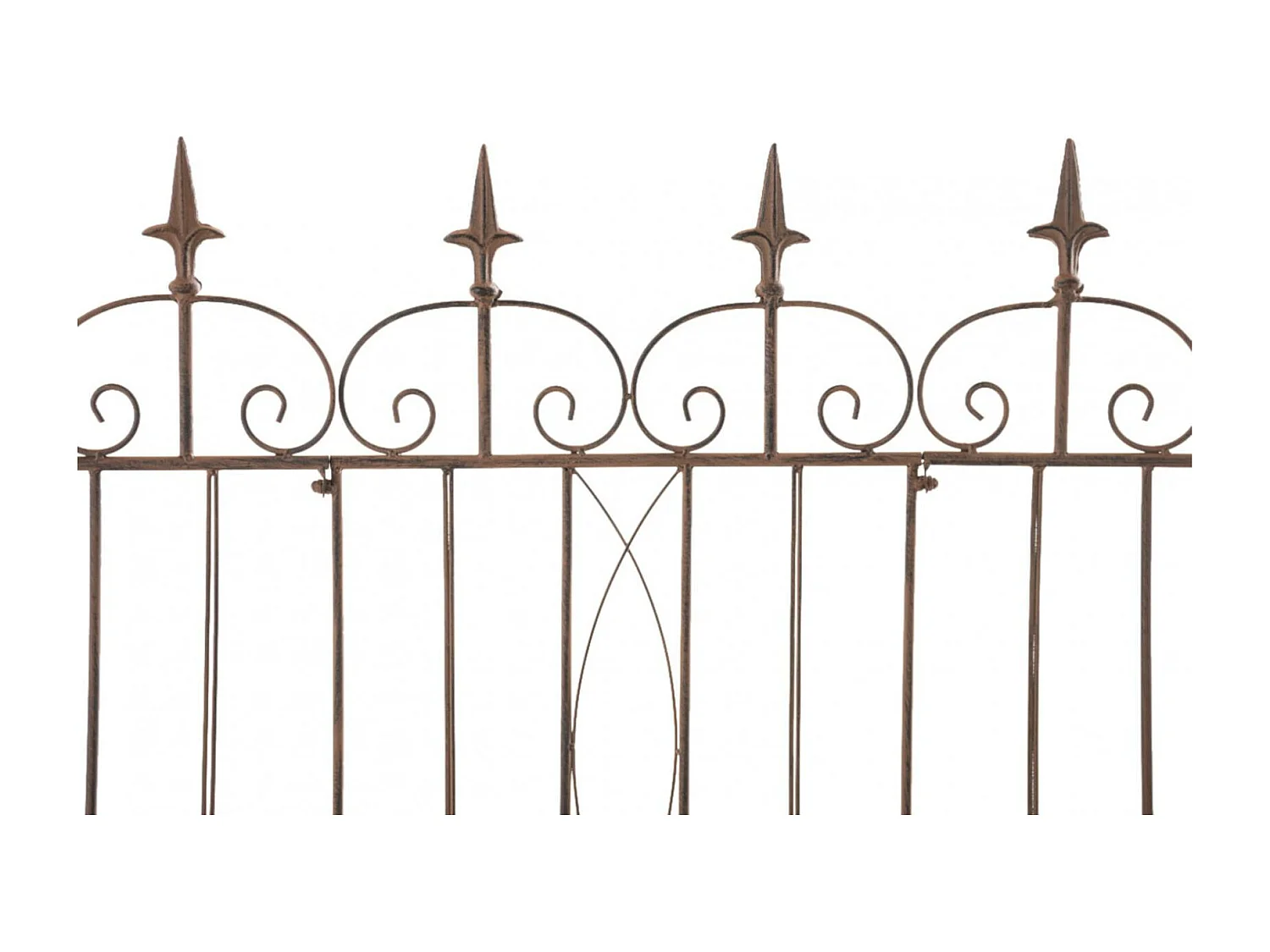 Lot de 4  Clôture de jardin - Métal & Antique clair - Marron antique - Mangold