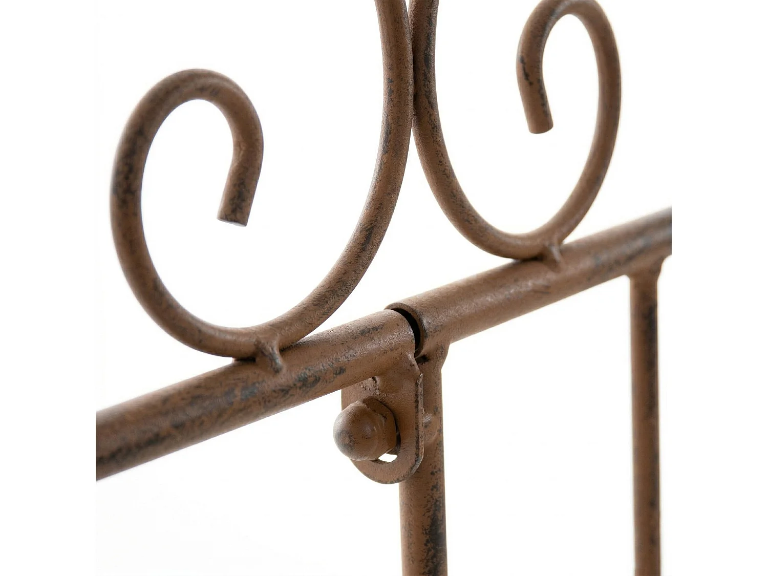Lot de 4  Clôture de jardin - Métal & Noir - Marron antique - Mangold