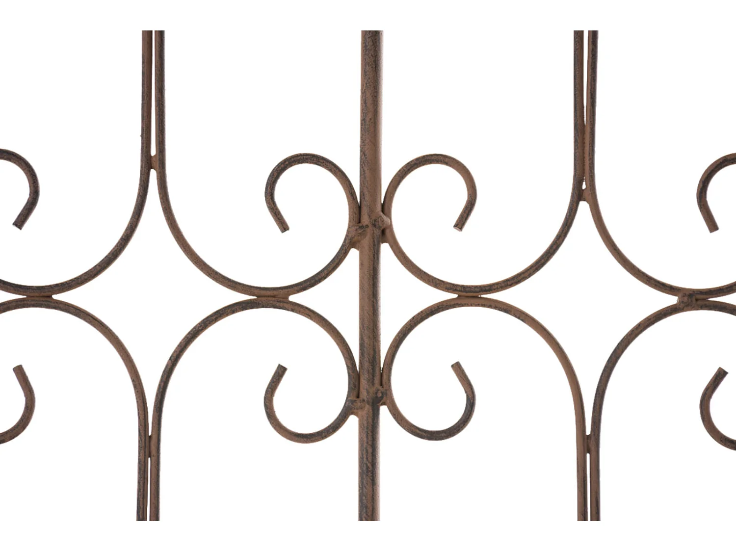 Lot de 4  Clôture de jardin - Métal & Noir - Marron antique - Mangold