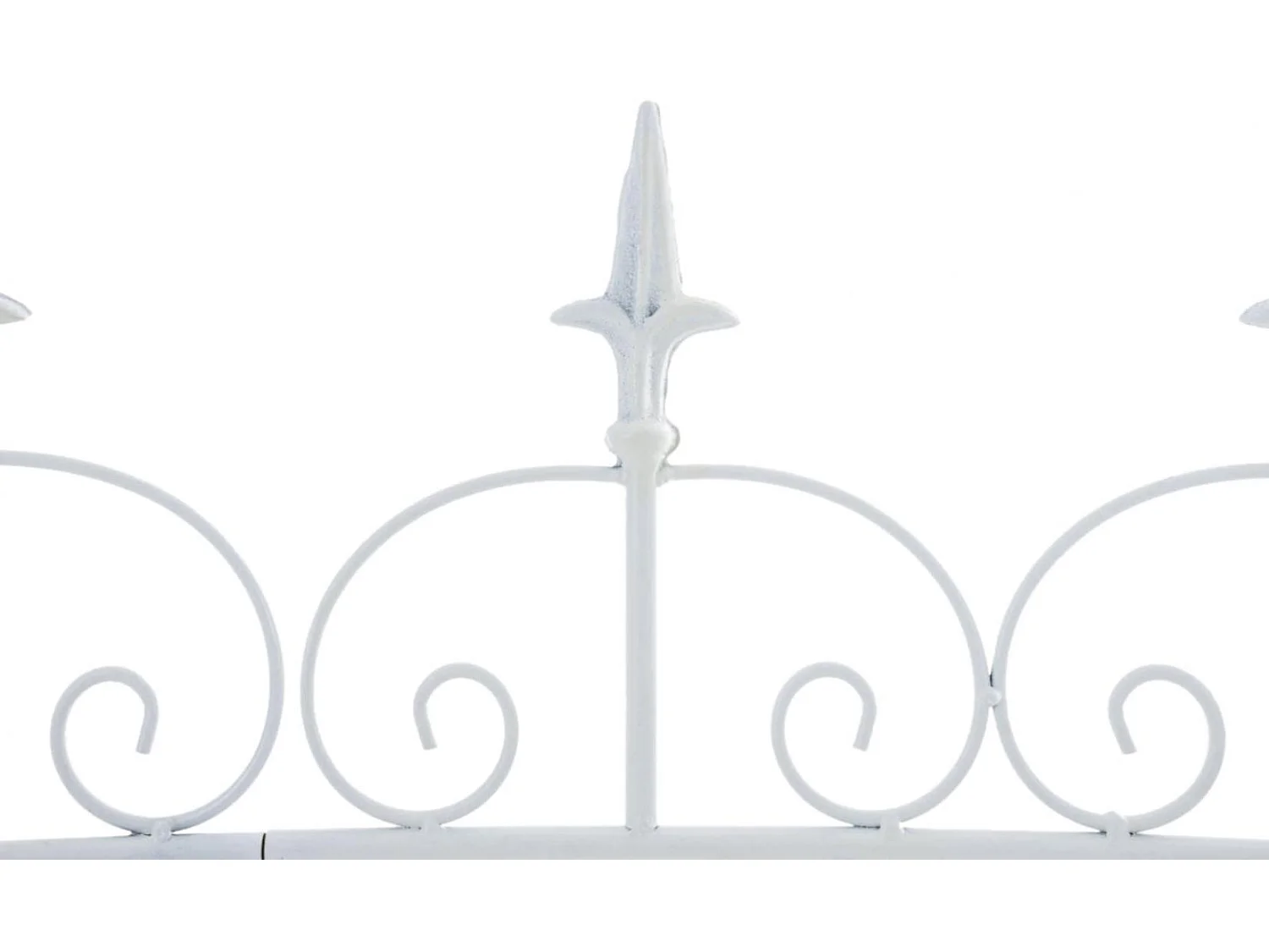 Lot de 4  Clôture de jardin - Métal & Antique clair - Blanc - Mangold