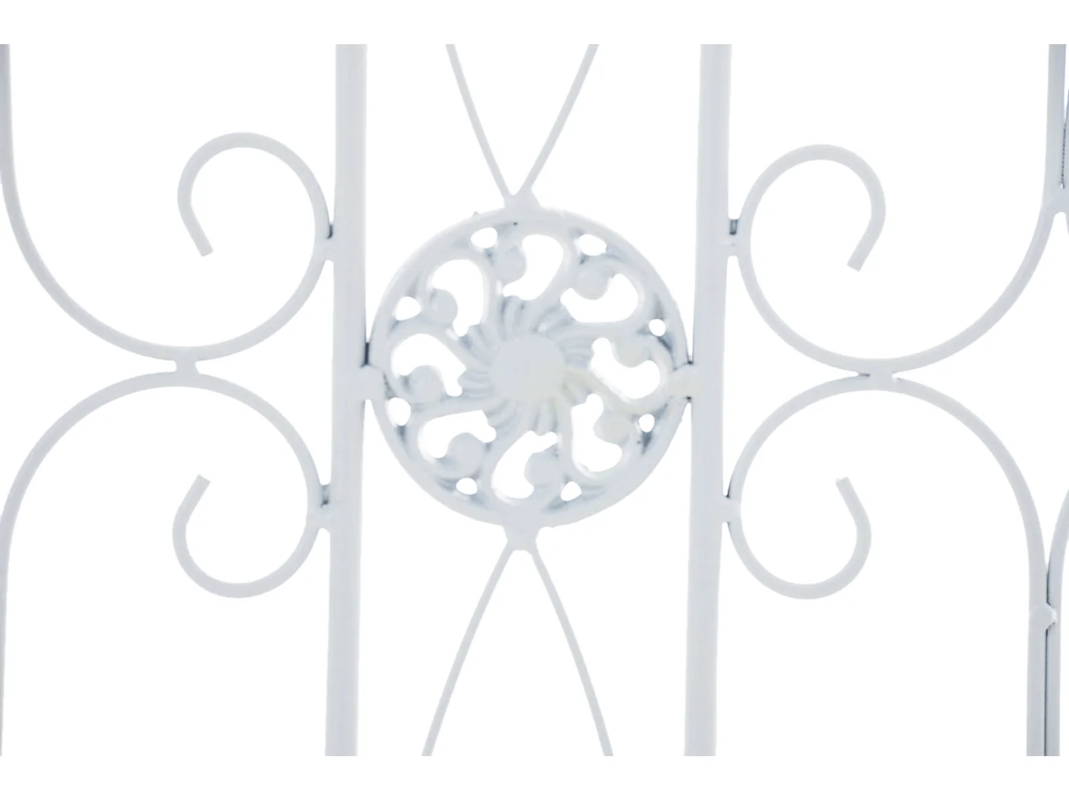 Lot de 4  Clôture de jardin - Métal & Antique clair - Blanc - Mangold