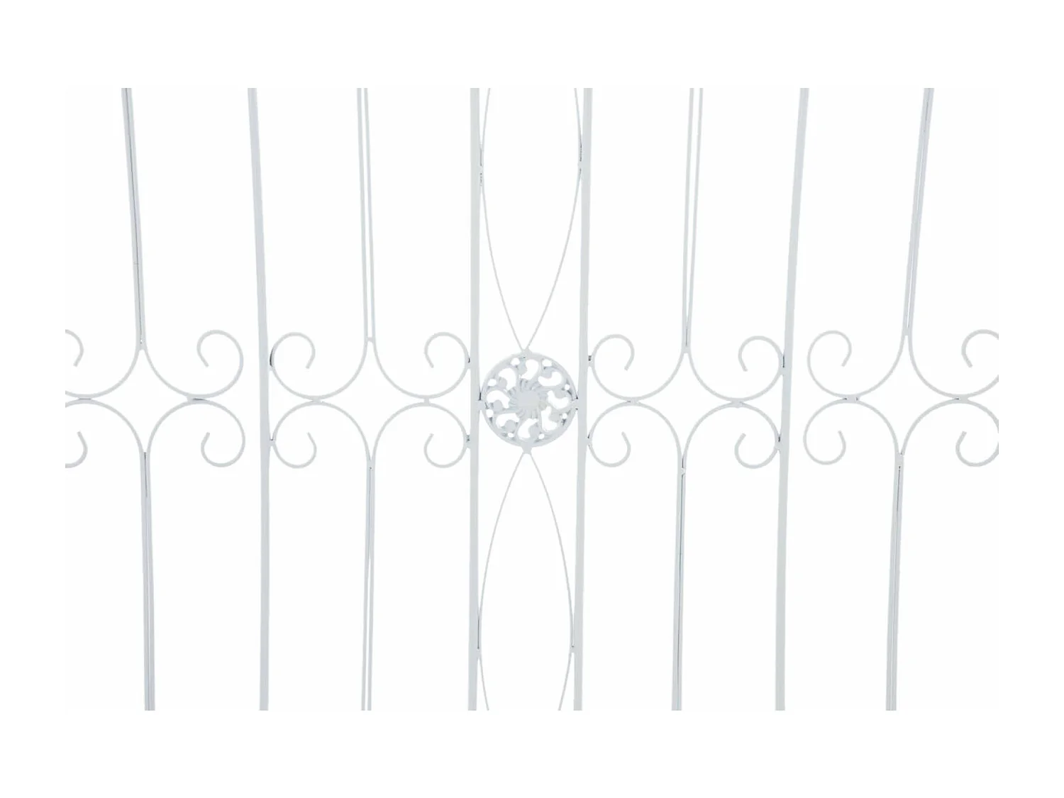 Lot de 4  Clôture de jardin - Métal & Antique clair - Blanc - Mangold