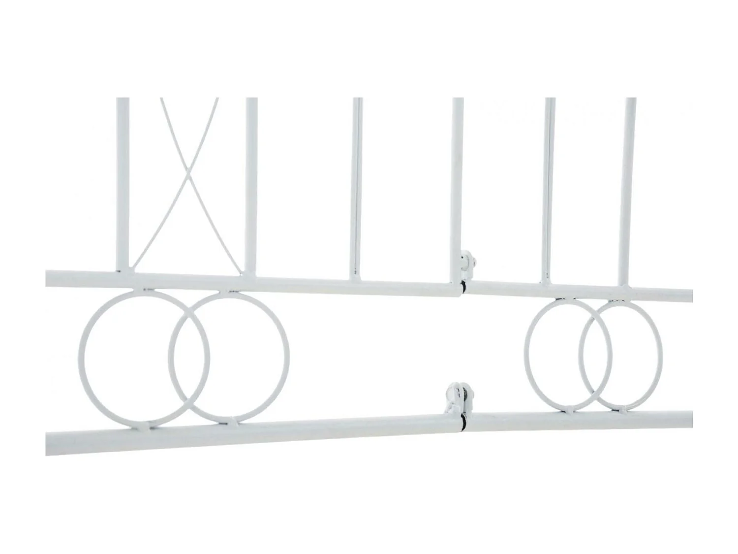 Lot de 4  Clôture de jardin - Métal & Antique clair - Blanc - Mangold