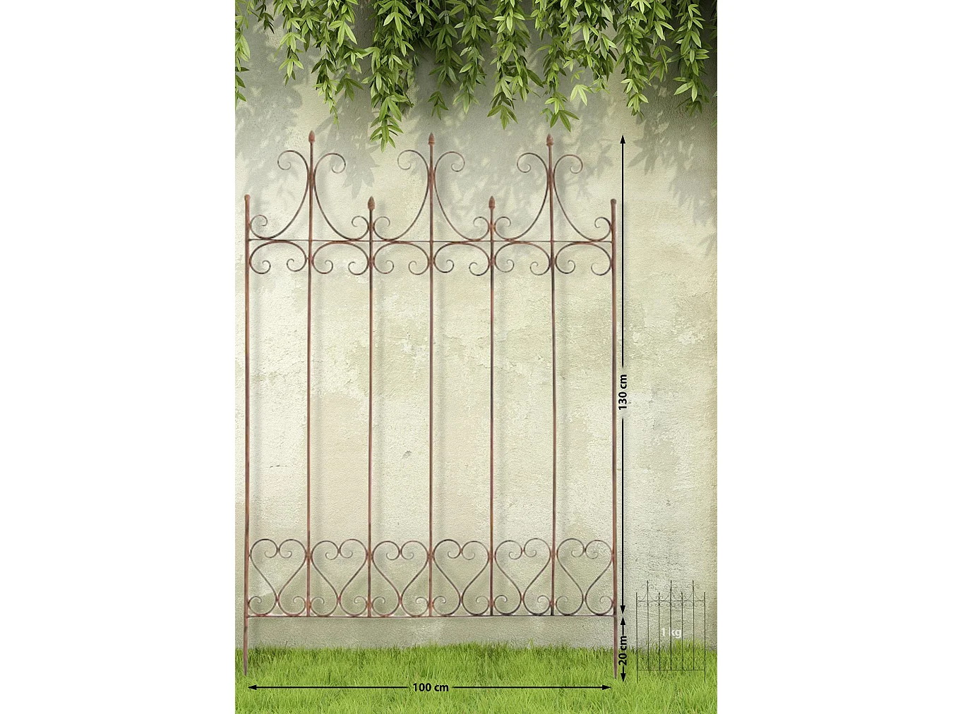 Treillis - Métal - Marron antique - Flieder