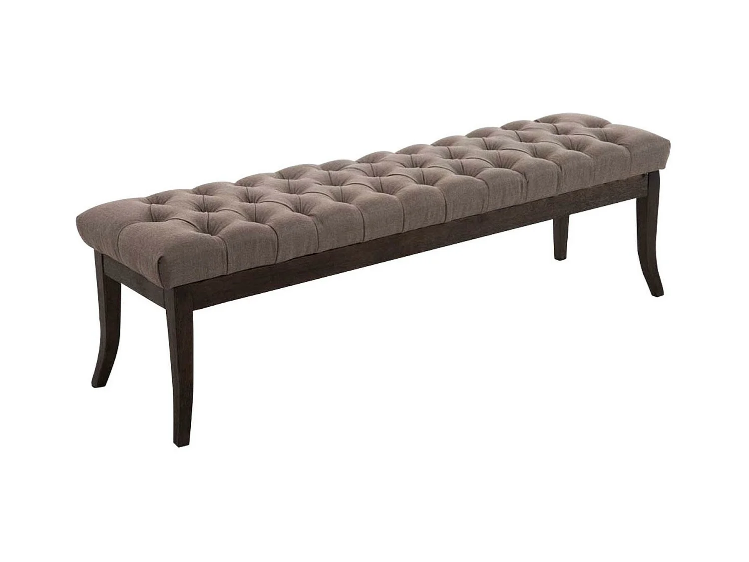 Banquette - Tissu & Bois - Taupe - Ramses