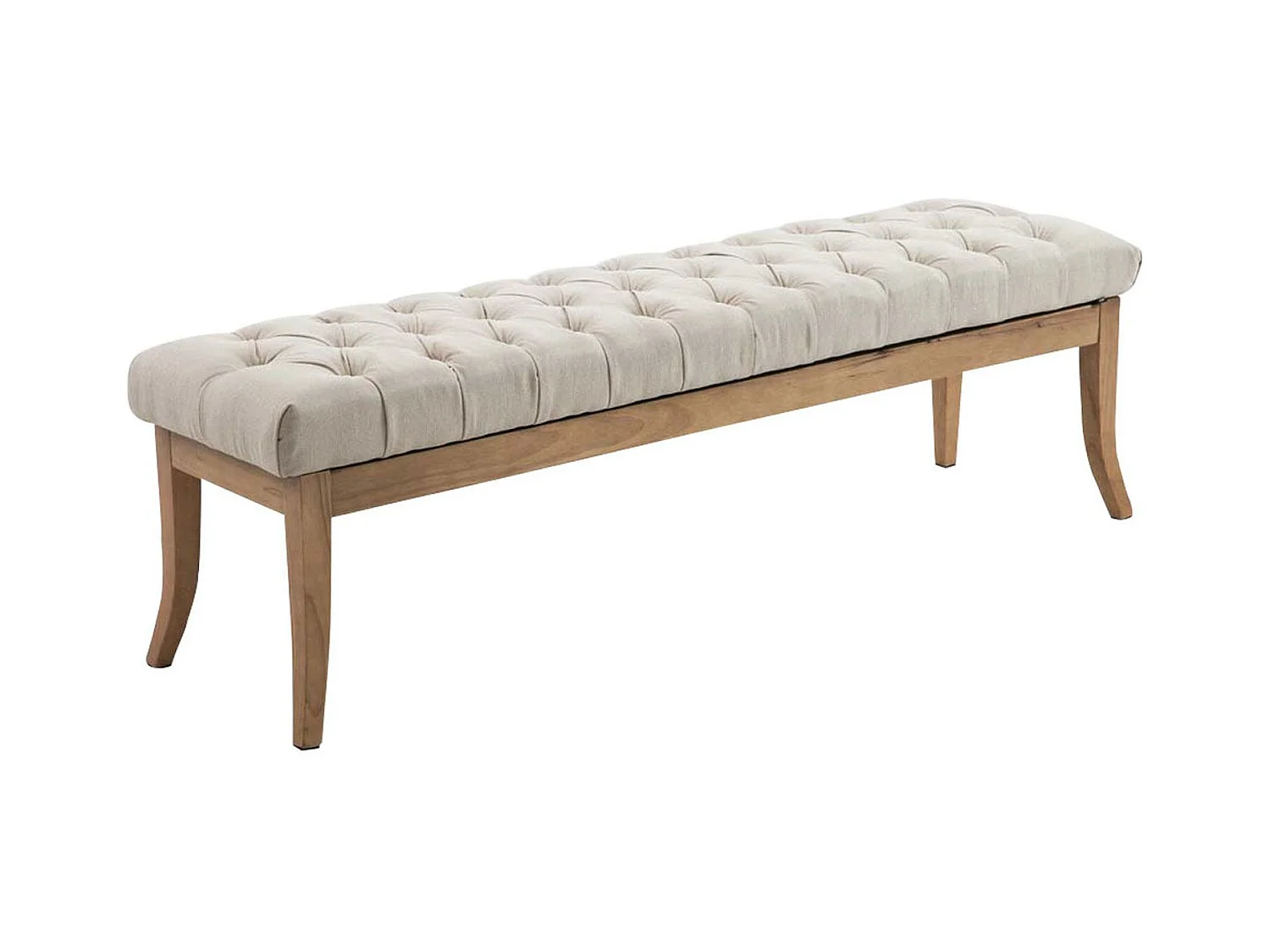 Banquette - Tissu & Bois - Crème - Ramses