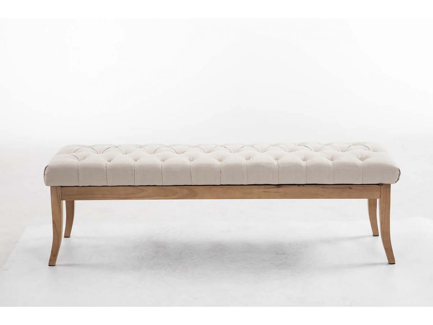 Banquette - Tissu & Bois - Crème - Ramses