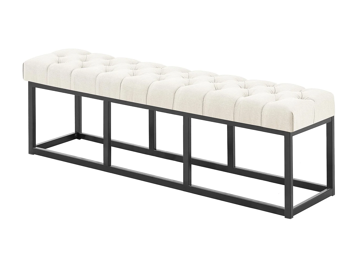 Banquette - Tissu - Crème - Amun