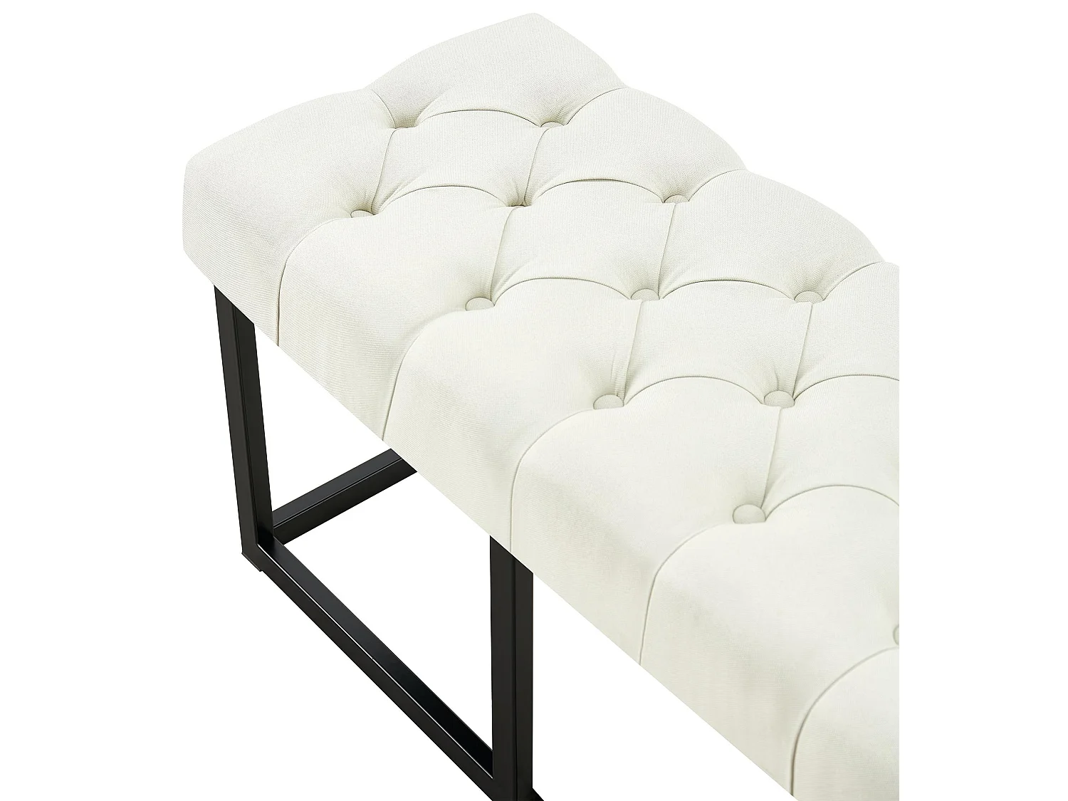 Banquette - Tissu - Crème - Amun