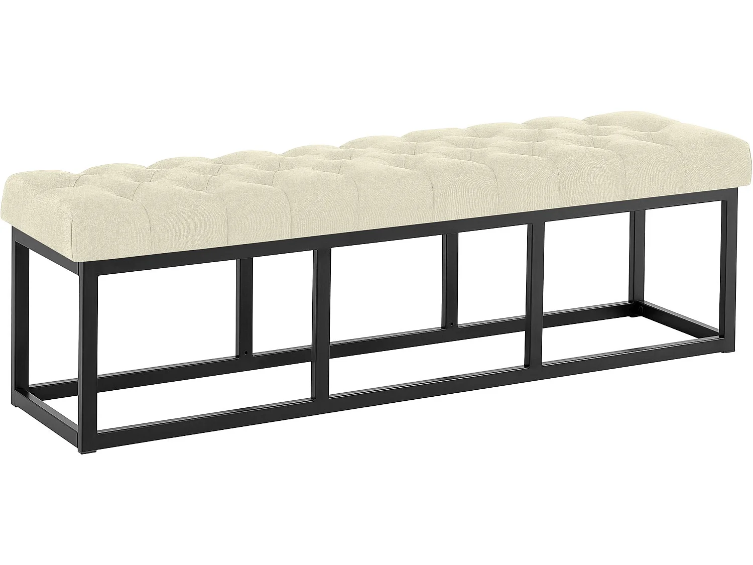Banquette - Tissu - Crème - Amun