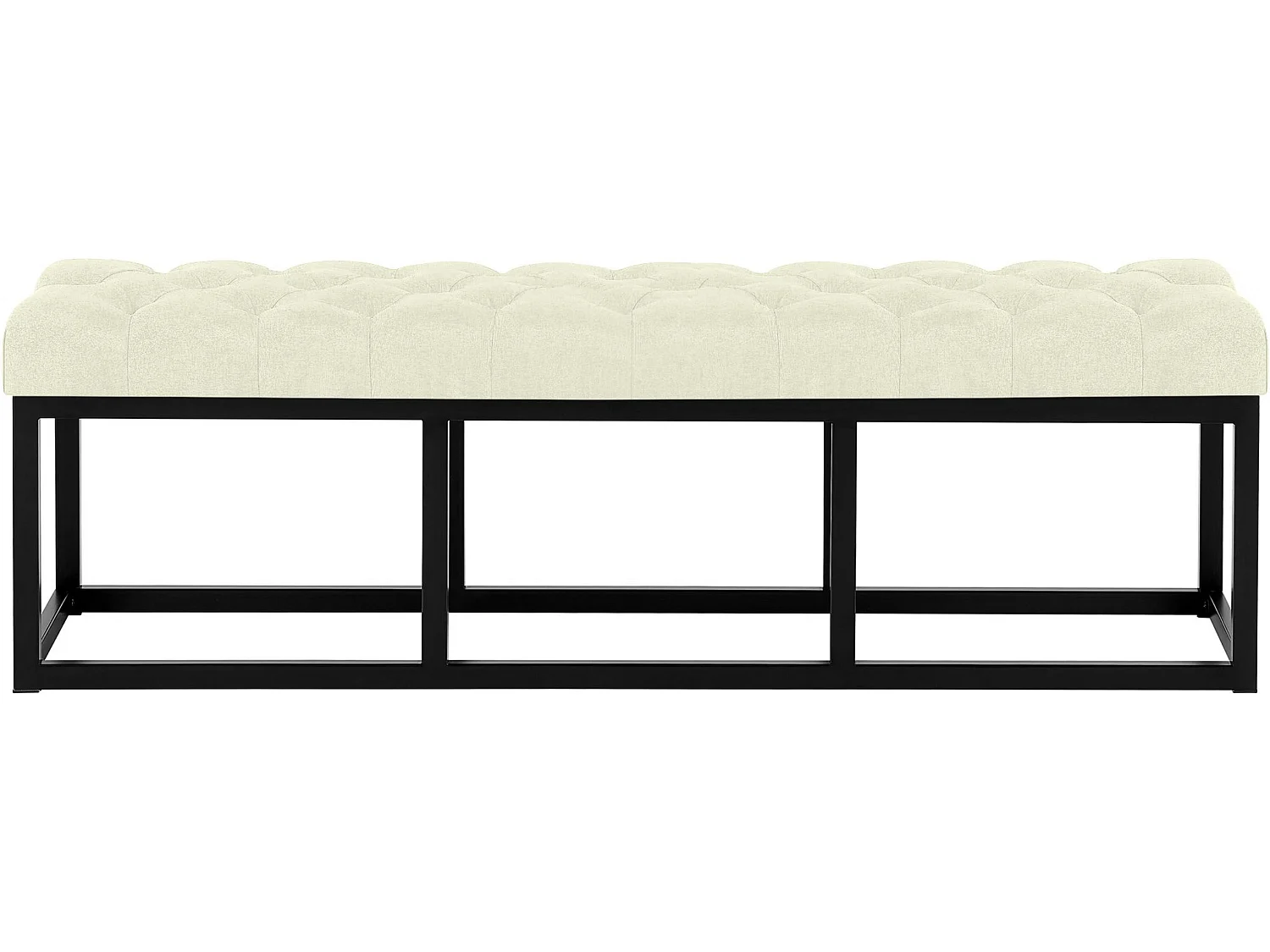 Banquette - Tissu - Crème - Amun