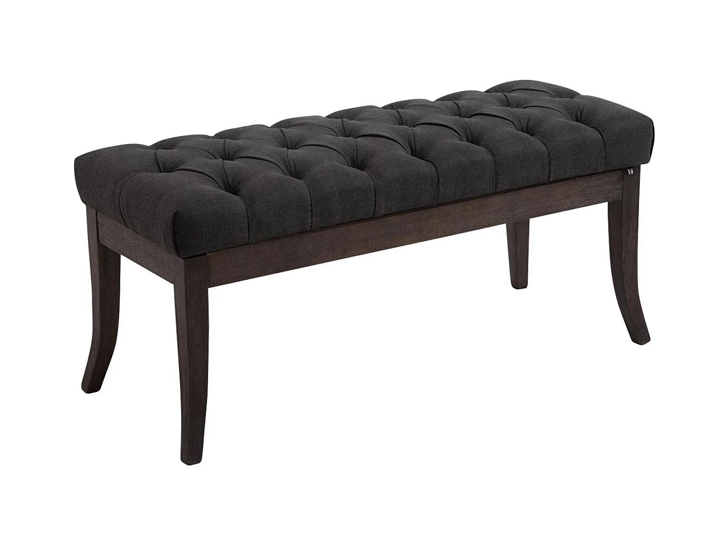 Banquette - Tissu & Bois - Gris foncé - Ramses