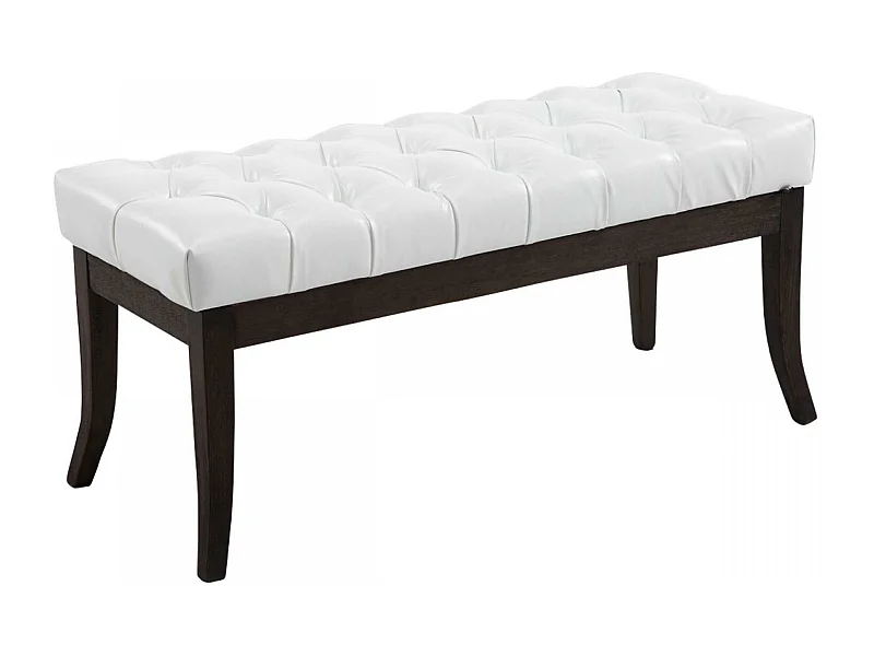 Banquette - Similicuir & Bois - Blanc - Ramses