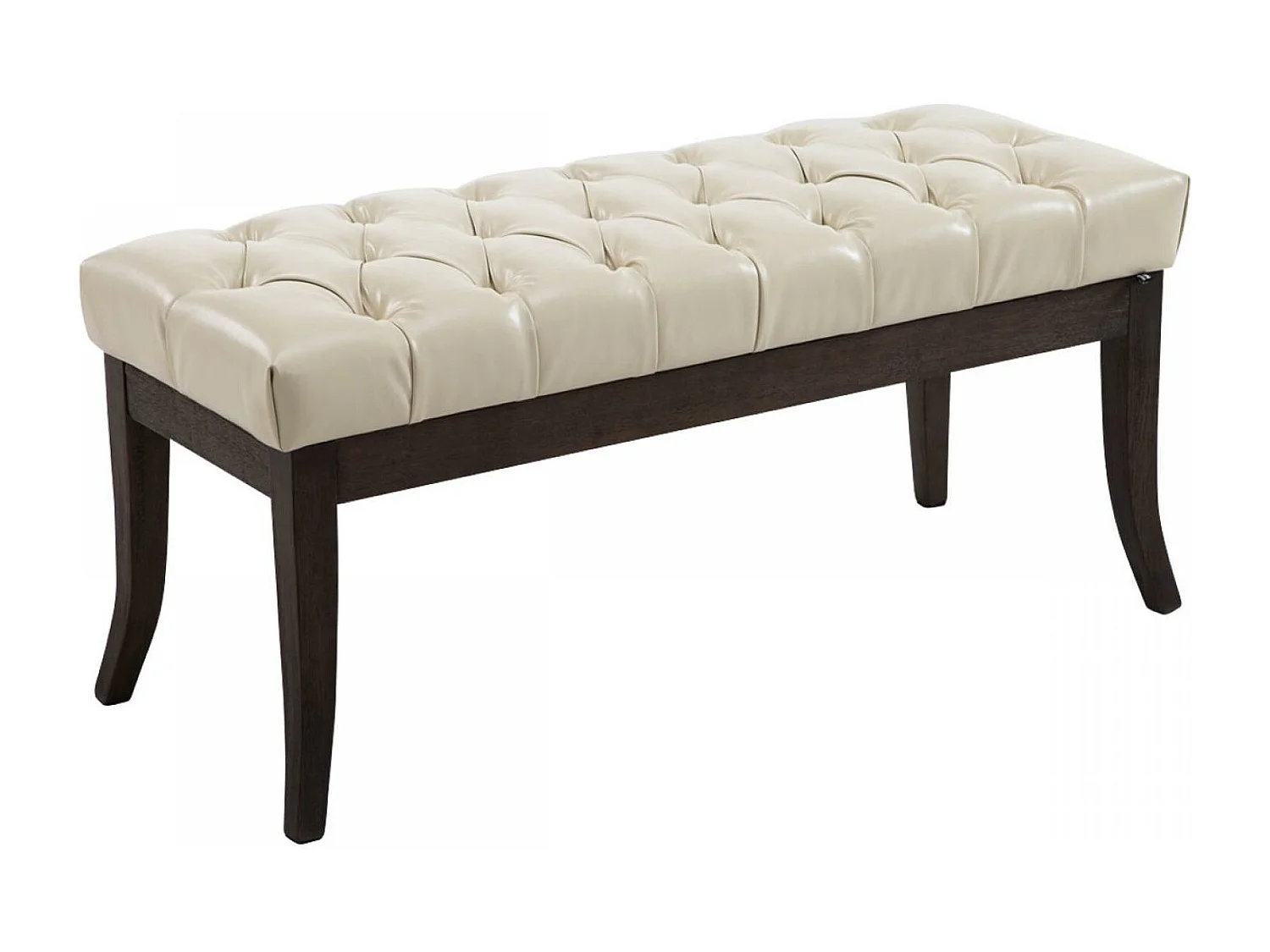 Sitzbank - Kunstleder & Holz - creme - Ramses