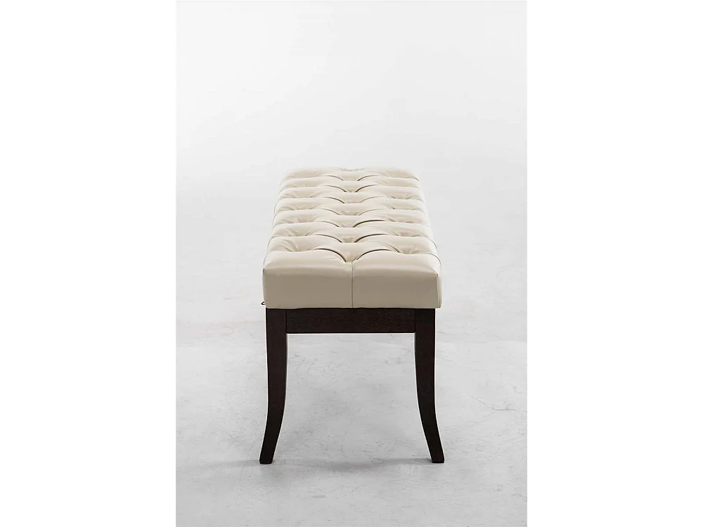 Sitzbank - Kunstleder & Holz - creme - Ramses