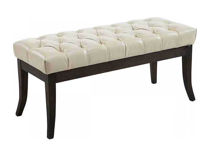 Sitzbank - Kunstleder & Holz - creme - Ramses