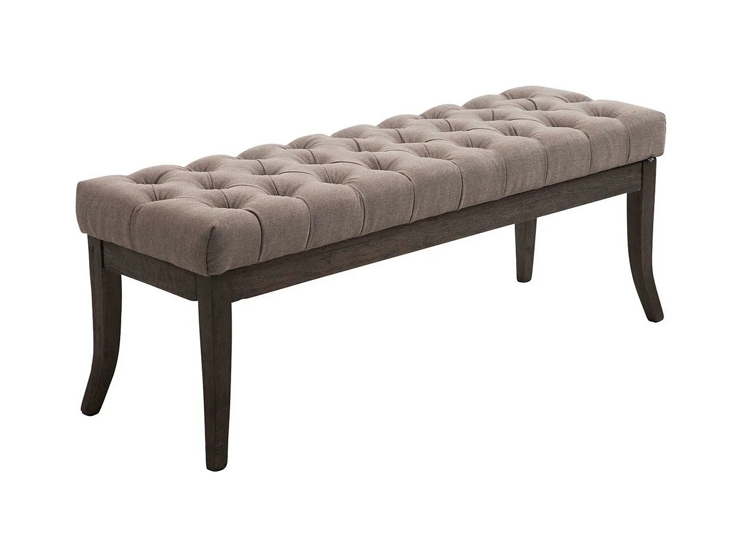 Banquette - Tissu & Bois - Taupe - Ramses