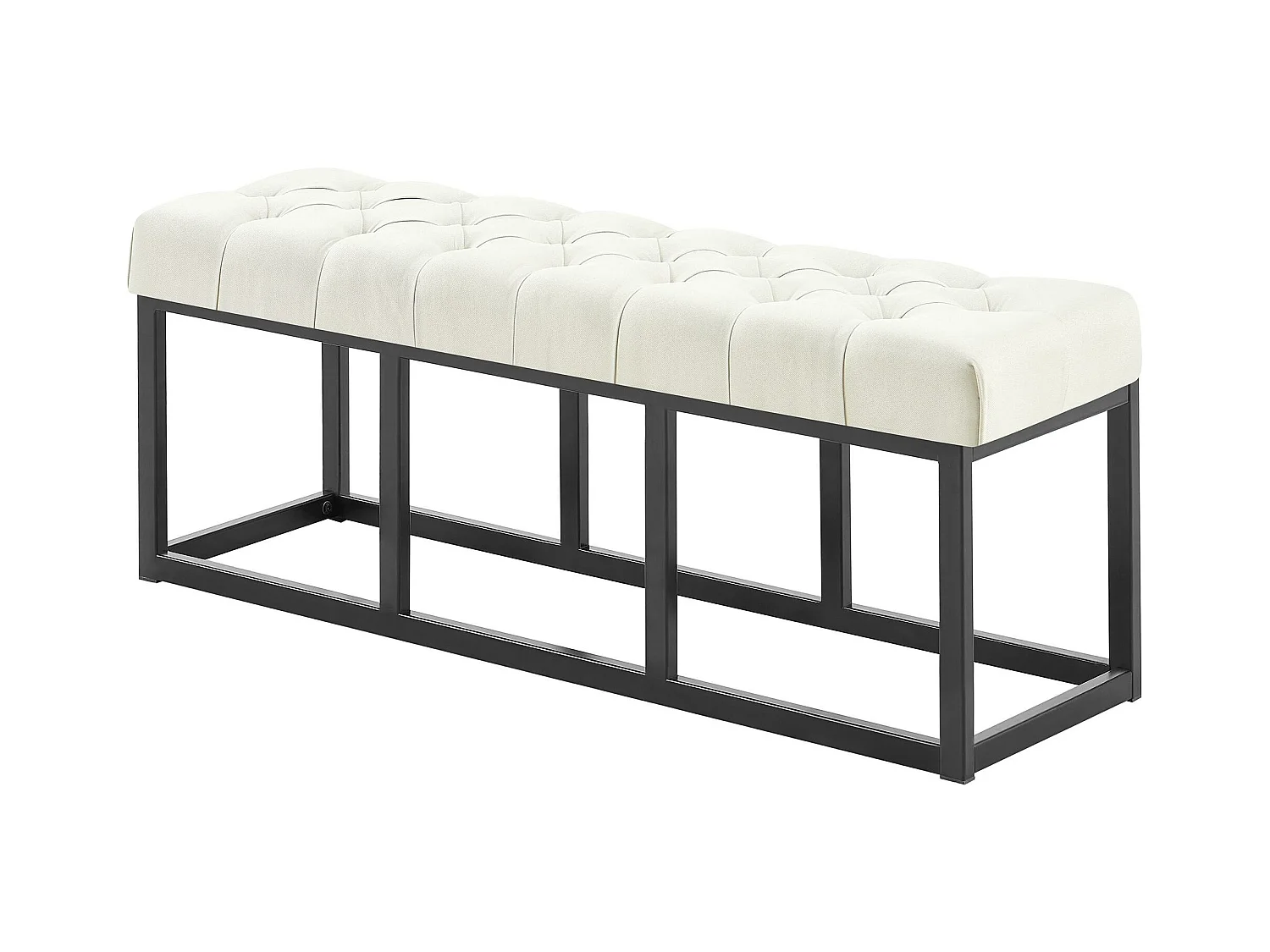 Banquette - Tissu - Crème - Amun