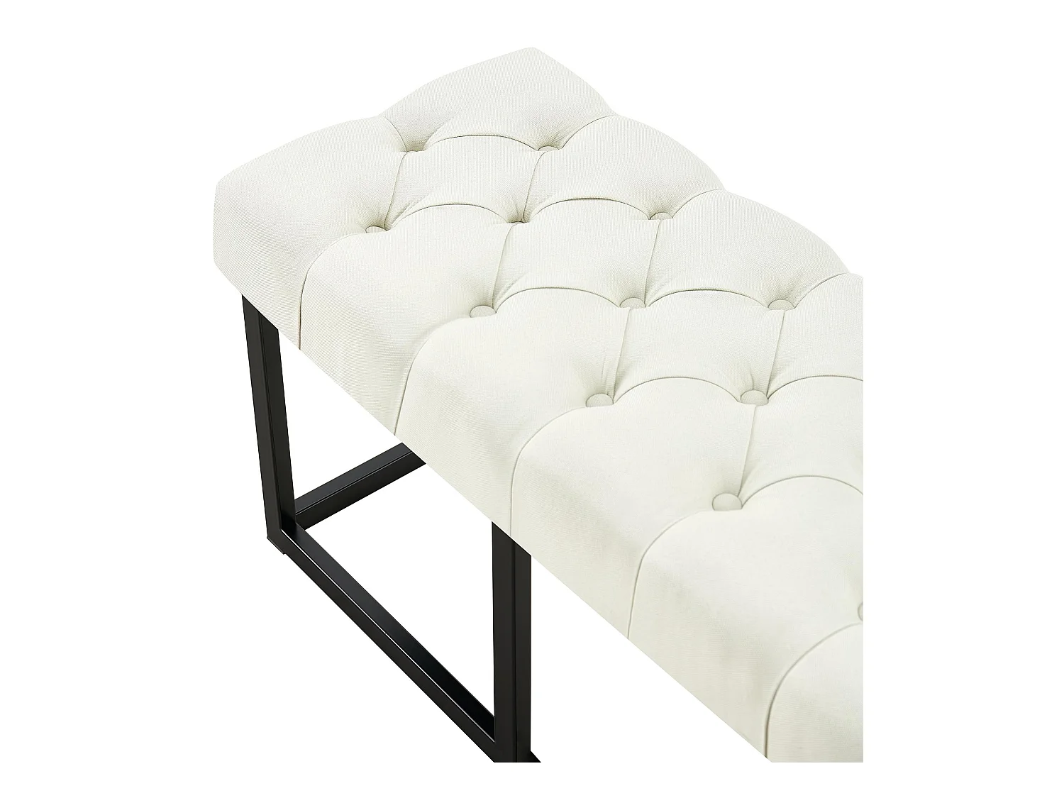 Banquette - Tissu - Crème - Amun