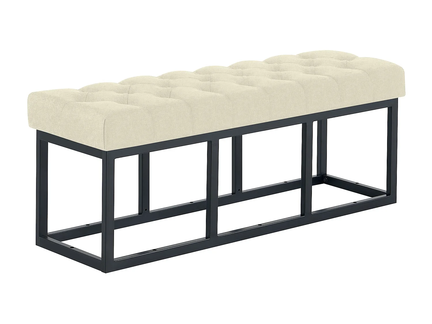 Banquette - Tissu - Crème - Amun