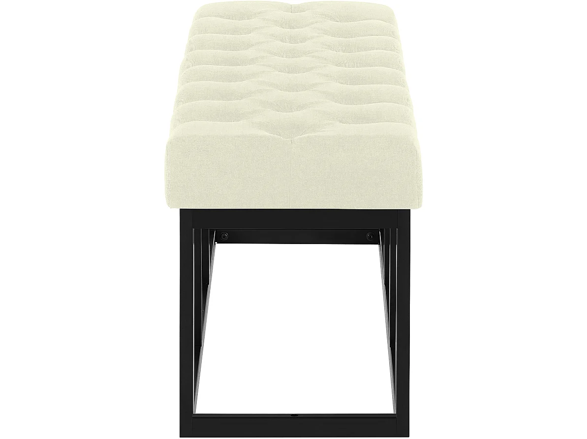 Banquette - Tissu - Crème - Amun