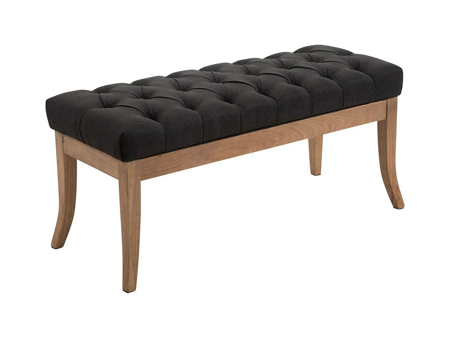 Banquette - Tissu & Bois - Gris foncé - Ramses